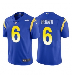 Men Los Angeles Rams 6 Johnny Hekker Vapor Limited Blue Jersey