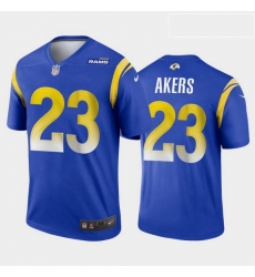 Men Nike Rams 23 Cam Akers Roayl Blue Vapor Limtited Jersey