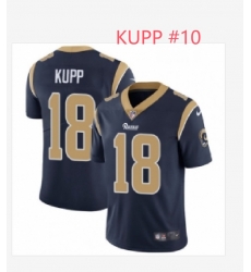 Men Rams Cooper Kupp #10 Blue Stitched Jersey