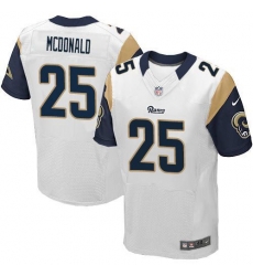 Nike St  Louis Rams #25 T J  McDonald White Men 27s Stitched NFL Elite Jersey