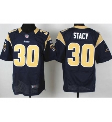 Nike St. Louis Rams 30 Zac Stacy Blue Elite NFL Jersey