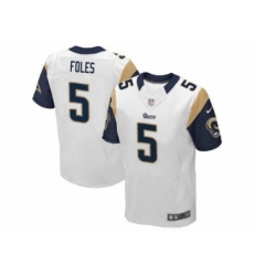 Nike St. Louis Rams 5 Nick Foles Navy white Elite NFL Jersey