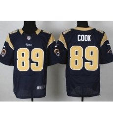 Nike St. Louis Rams 89 Jared Cook Blue Elite NFL Jersey