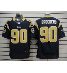 Nike St. Louis Rams 90 Michael Brockers Blue Elite NFL Jersey