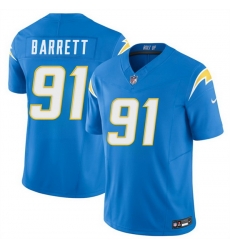 Men Los Angeles Chargers  91 Nick Barrett Blue 2026 F U S E  Vapor Limited Stitched Football Jersey