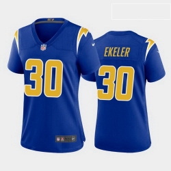 Women Nike Los Angels Chargers 30 Austin Ekeler Blue Vapor 2nd AlternateLimited Jersey