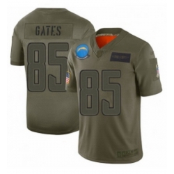 Womens Los Angeles Chargers 85 Antonio Gates Limited Camo 2019 Salute to Service Football Jersey