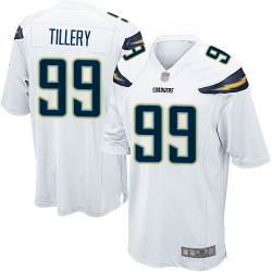 Chargers 99 Jerry Tillery White Youth Stitched Football Elite Jersey