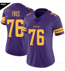 Women Minnesota Vikings  uFF0376 Will Fries Purple Limited Classic Vapor F U S E  Jerseys