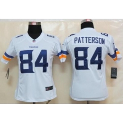 Women Nike Minnesota Vikings 84 Cordarrelle Patterson White Limited NFL Football Jerseys 2013 New Style