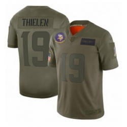 Womens Minnesota Vikings 19 Adam Thielen Limited Camo 2019 Salute to Service Football Jersey