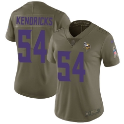 Womens Nike Vikings #54 Eric Kendricks Olive  Stitched NFL Limited 2017 Salute to Service Jersey