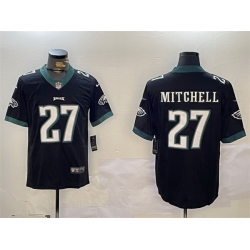 Men Philadelphia Eagles 27 Quinyon Mitchell Black Vapor Untouchable Limited Stitched Football Jersey