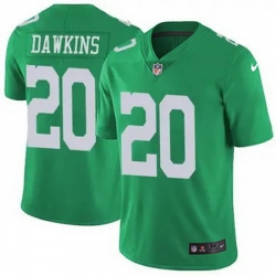 Men Philadelphia Eagles Brian Dawkins #20 Green Vapor Untouchable Limited Stitched NFL Jersey