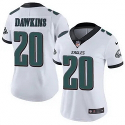 Women Philadelphia Eagles Brian Dawkins #20 White F U S E Stitched NFL Jersey