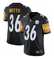 Mens Nike Pittsburgh Steelers 36 Jerome Bettis Black Team Color Vapor Untouchable Limited Player NFL Jersey