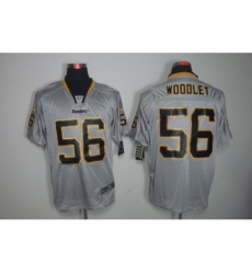 Nike Pittsburgh Steelers 56 Lamarr Woodley Grey Elite Lights Out NFL Jersey