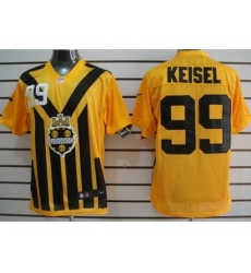 Nike Pittsburgh Steelers 99 Brett Keisel Yellow Elite 1933s Throwback NFL Jersey