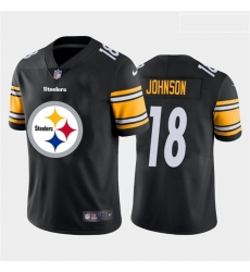 Nike Steelers 18 Diontae Johnson Black Team Big Logo Vapor Untouchable Limited Jersey