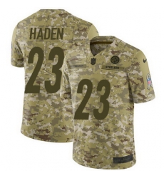 Nike Steelers #23 Joe Haden Camo Mens Stitched NFL Limited 2018 Salute To Service Jersey