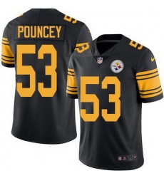 Nike Steelers #53 Maurkice Pouncey Black Mens Stitched NFL Limited Rush Jersey