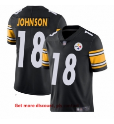 Steelers 18 Diontae Johnson Black Team Color Men Stitched Football Vapor Untouchable Limited Jersey