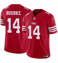Men San Francisco 49ers  14 Kurtis Rourke Red 2026 F U S E  Vapor Untouchable Limited Stitched Football Jersey