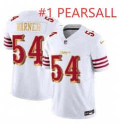 Men San Francisco 49ers Ricky Pearsall #1 White Gold 2025 F U S E Rivalries Vapor Limited Stitched Football Jersey Men San Francisco 49ers Ricky Pearsall #1 White Gold 2025 F U S E Rivalries Vapor Limited Stitched Football Jersey