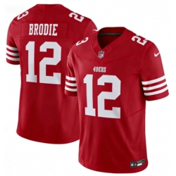 Men San Francisco John Brodie #49 Red F U S E Stitched NFL Jersey