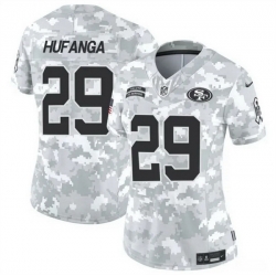 Women San Francisco 49ers 29 Talanoa Hufanga 2024 F U S E Arctic Camo Salute To Service Limited Stitched Jersey