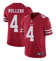 Nike 49ers #4 Nick Mullens Red Team Color Youth Stitched NFL Vapor Untouchable Limited Jersey