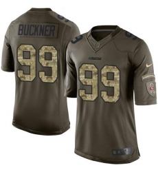 Nike 49ers #99 DeForest Buckner Green Youth Stitched NFL Limited Salute to Service Jersey