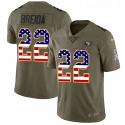 Youth Nike San Francisco 49ers 22 Matt Breida Limited OliveUSA Flag 2017 Salute to Service NFL Jersey Youth Nike San Francisco 49ers 22 Matt Breida Limited OliveUSA Flag 2017 Salute to Service NFL Jersey