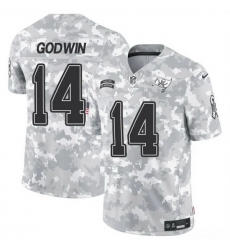 Men Tampa Bay Buccaneers 14 Chris Godwin 2024 F U S E Arctic Camo Salute To Service Limited Stitched Football Jersey