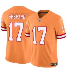 Men Tampa Bay Buccaneers 17 Sterling Shepard Orange F U S E  Throwback Limited Stitched Jersey