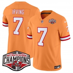 Men Tampa Bay Buccaneers 7 Bucky Irving Orange F U S E  2024 NFC South Champions Limited Stitched Jersey