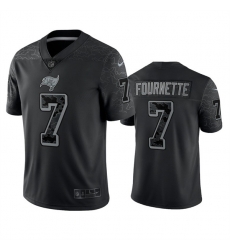 Men Tampa Bay Buccaneers 7 Leonard Fournette Black Reflective Limited Stitched Jersey