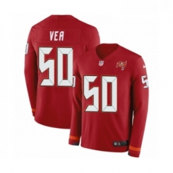 Mens Nike Tampa Bay Buccaneers 50 Vita Vea Limited Red Therma Long Sleeve NFL Jersey