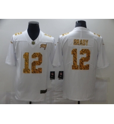 Nike Tampa Bay Buccaneers 12 Tom Brady White Leopard Vapor Untouchable Limited Jersey