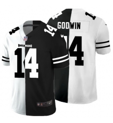 Tampa Bay Buccaneers 14 Chris Godwin Men Black V White Peace Split Nike Vapor Untouchable Limited NFL Jersey