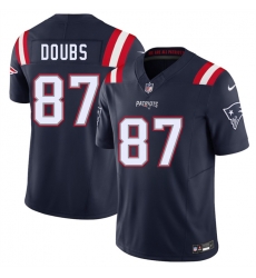 Men New England Patriots  87 Romeo Doubs Navy 2026 F U S E  Vapor Limited Stitched Football Jersey