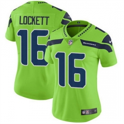 Women Seattle Seahawks 16 Tyler Lockett Green Vapor Untouchable Limited Stitched NFL Jersey