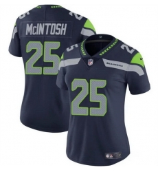 Women Seattle Seahawks 25 Kenny McIntosh Navy Vapor Limited Stitched Football Jersey