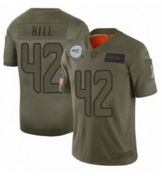 Womens Seattle Seahawks 42 Delano Hill Limited Camo 2019 Salute to Service Football Jersey