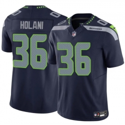 Youth Seattle Seahawks 36 George Holani Navy 2024 F U S E Vapor Limited Stitched Football Jersey