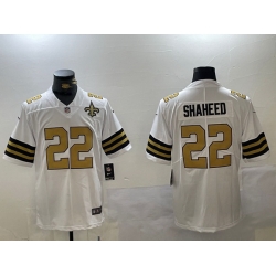 Men New Orleans Saints 22 Rashid Shaheed White Vapor Limited Stitched Football Jersey 2