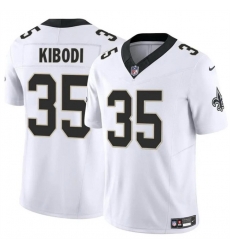 Men New Orleans Saints 35 Jacob Kibodi White F U S E Vapor Limited Stitched Football Jersey