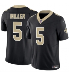 Men New Orleans Saints 5 Kendre Miller Black 2025 F U S E Vapor Limited Stitched Football Jersey Men New Orleans Saints 5 Kendre Miller Black 2025 F U S E Vapor Limited Stitched Football Jersey