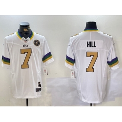 Men New Orleans Saints 7 Taysom Hill White 2024 F U S E Vapor Limited Stitched Jersey 2