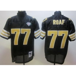 New Orleans Saints 77 Willie Roaf Black Throwback Jerseys